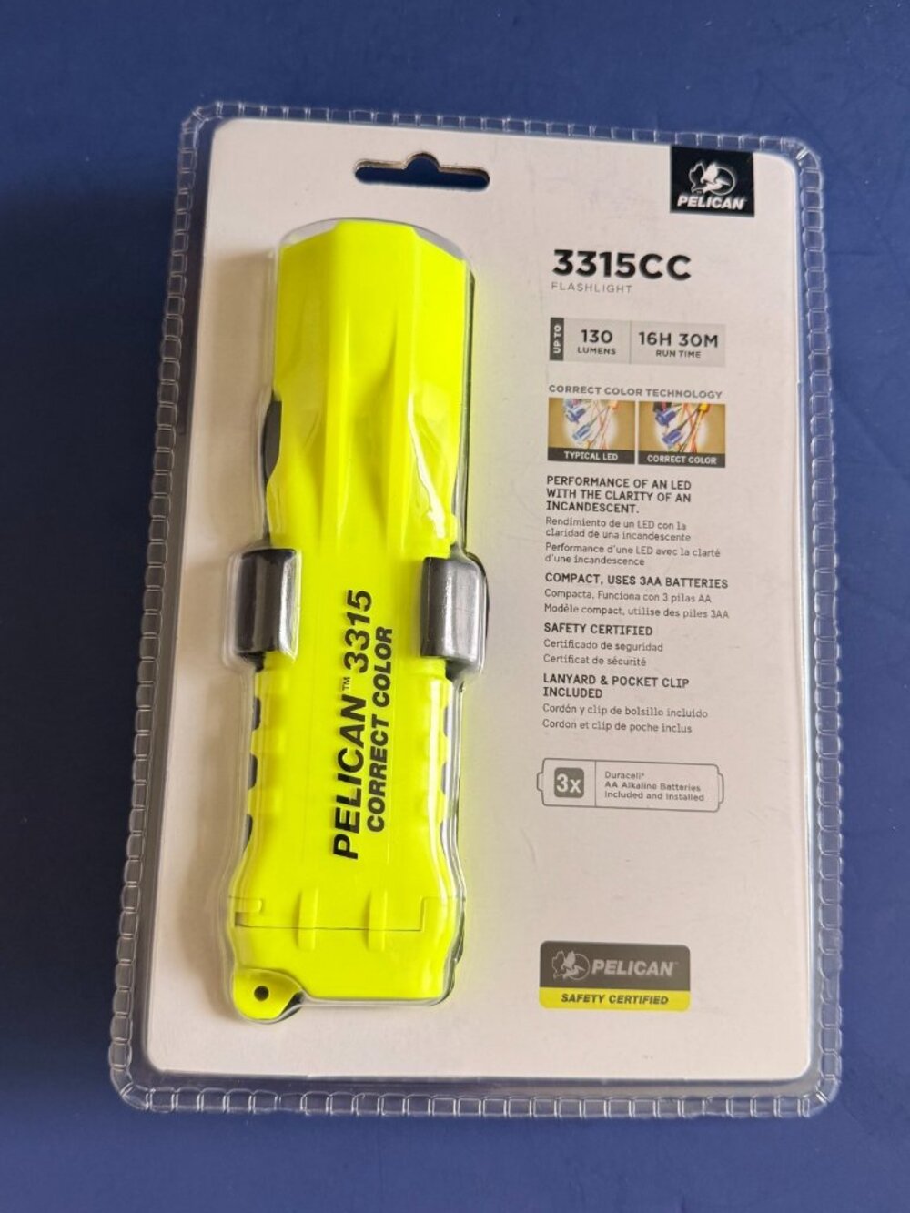 NEW Pelican 033150-0160-245 Flashlight Yellow